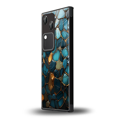 Blue Mirage vivo v30 mobile cover | shockproof glass phone case