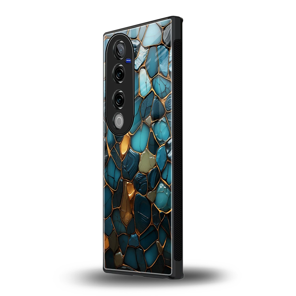 Blue Mirage vivo v40 pro mobile cover | shockproof glass phone case
