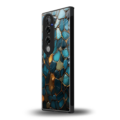 Blue Mirage vivo v40 pro mobile cover | shockproof glass phone case
