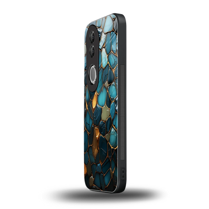 Blue Mirage vivo v50 mobile cover | shockproof glass phone case