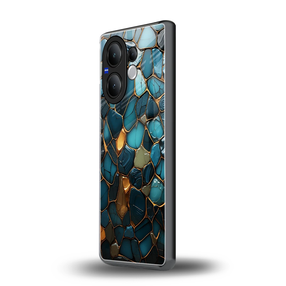 Blue Mirage vivo v60 mobile cover | shockproof glass phone case