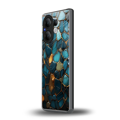 Blue Mirage vivo v60 mobile cover | shockproof glass phone case