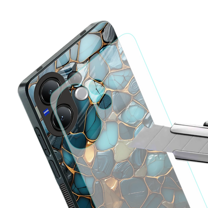 Blue Mirage stylish phone case for vivo v60 | glossy glass and slim fit