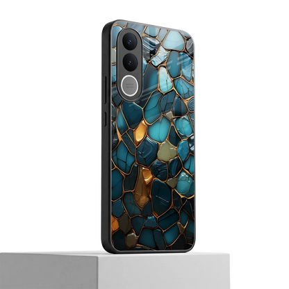Blue Mirage vivo v70 fe mobile cover | shockproof glass phone case