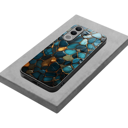 Blue Mirage stylish phone case for vivo v70 fe | glossy glass and slim fit