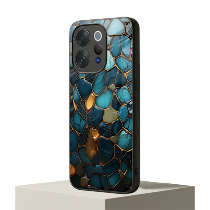 Blue Mirage vivo v70 mobile cover | shockproof glass phone case