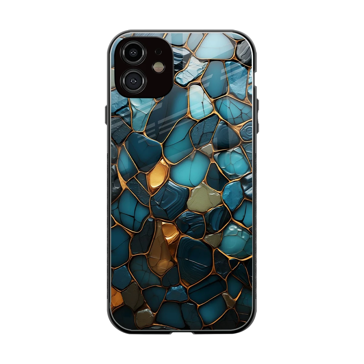 Blue Mirage back phone cover | glass case for iphone 11