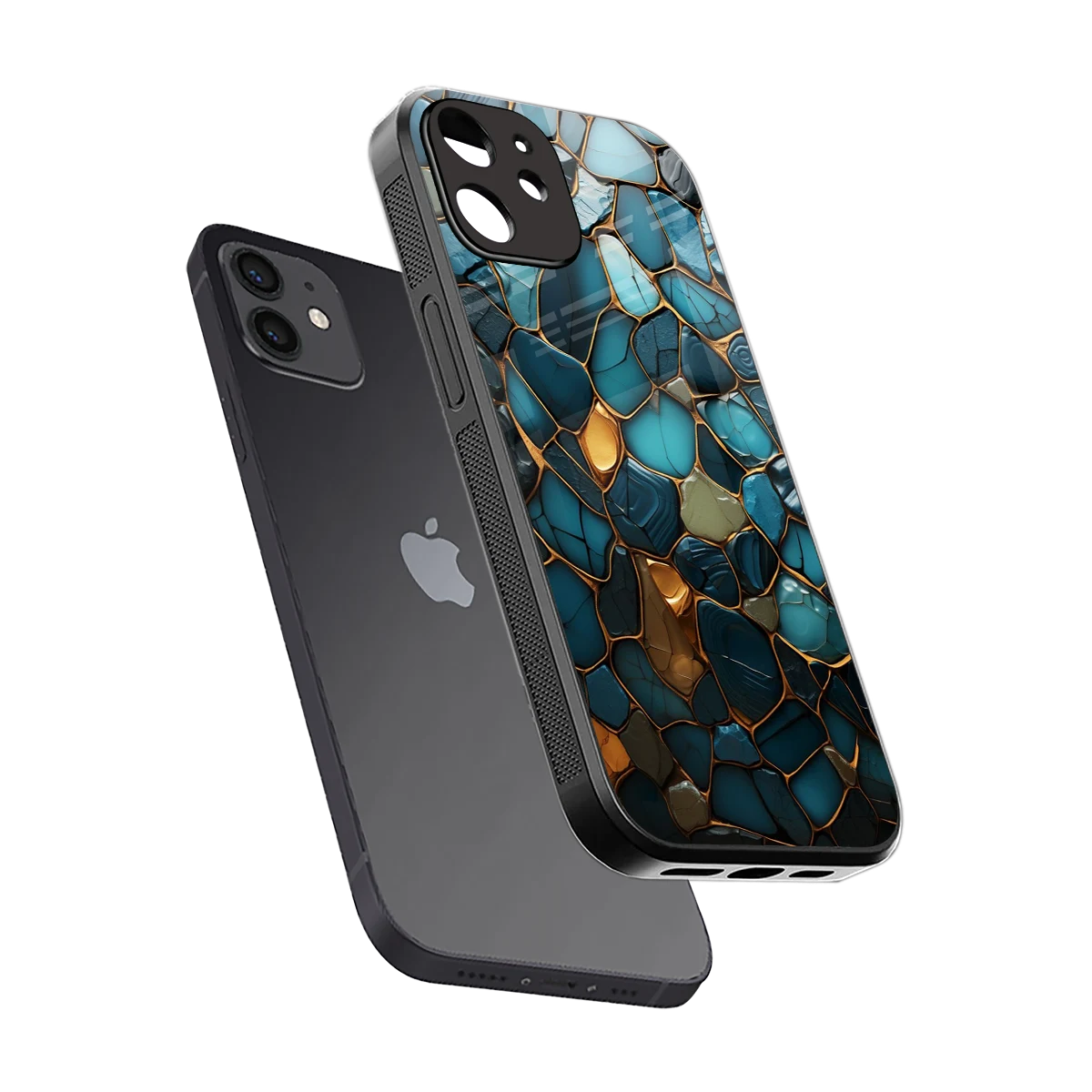 Blue Mirage sleek iphone 11 cover with tempered glass back and TPU edges