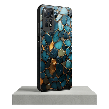 Blue Mirage redmi note 11 pro mobile cover | shockproof glass phone case