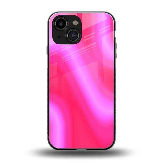 Blush Flow back phone cover | glass case for iphone 13 mini