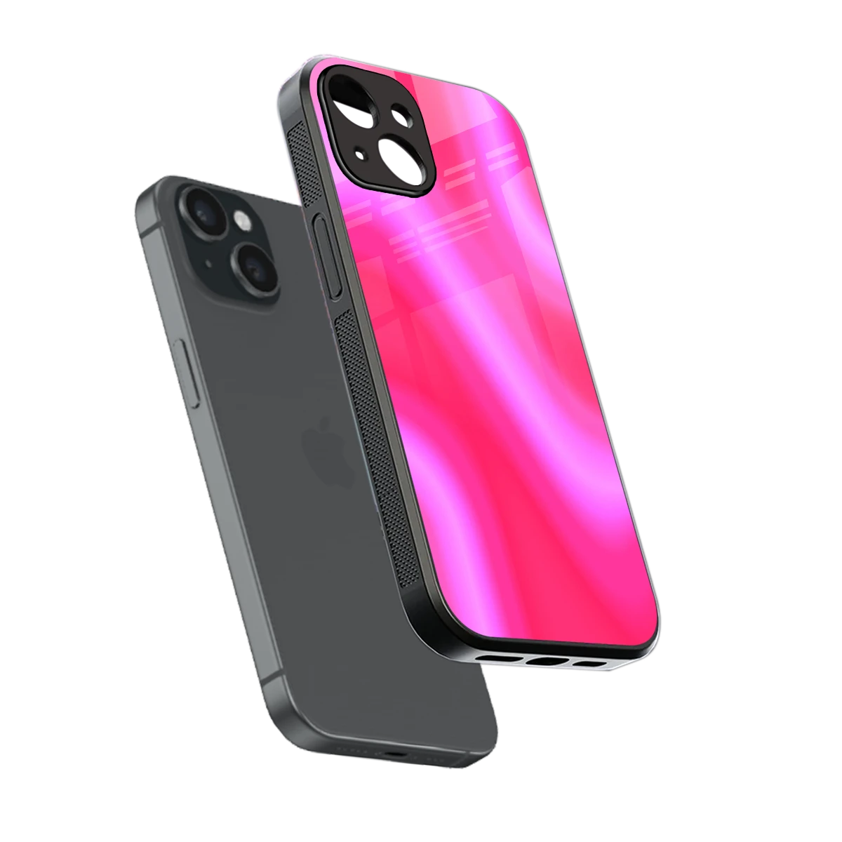 Blush Flow sleek iphone 14 cover with tempered glass back and TPU edges