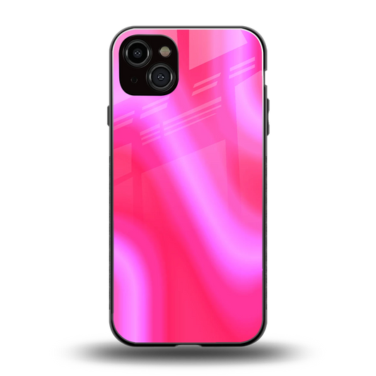 Blush Flow back phone cover | glass case for iphone 14 plus