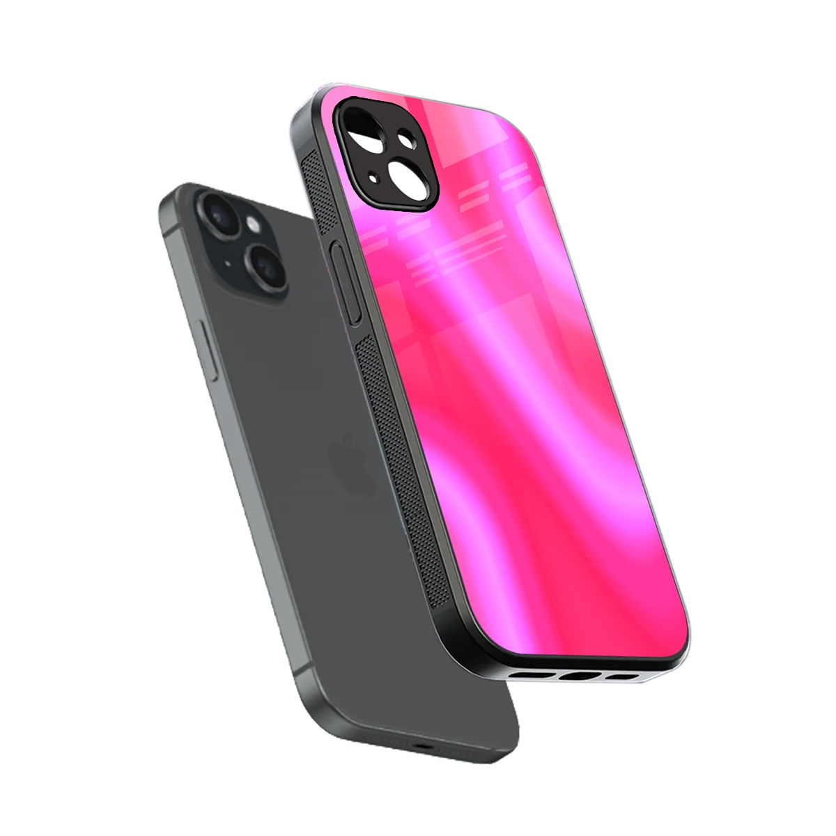 Blush Flow sleek iphone 14 plus cover with tempered glass back and TPU edges