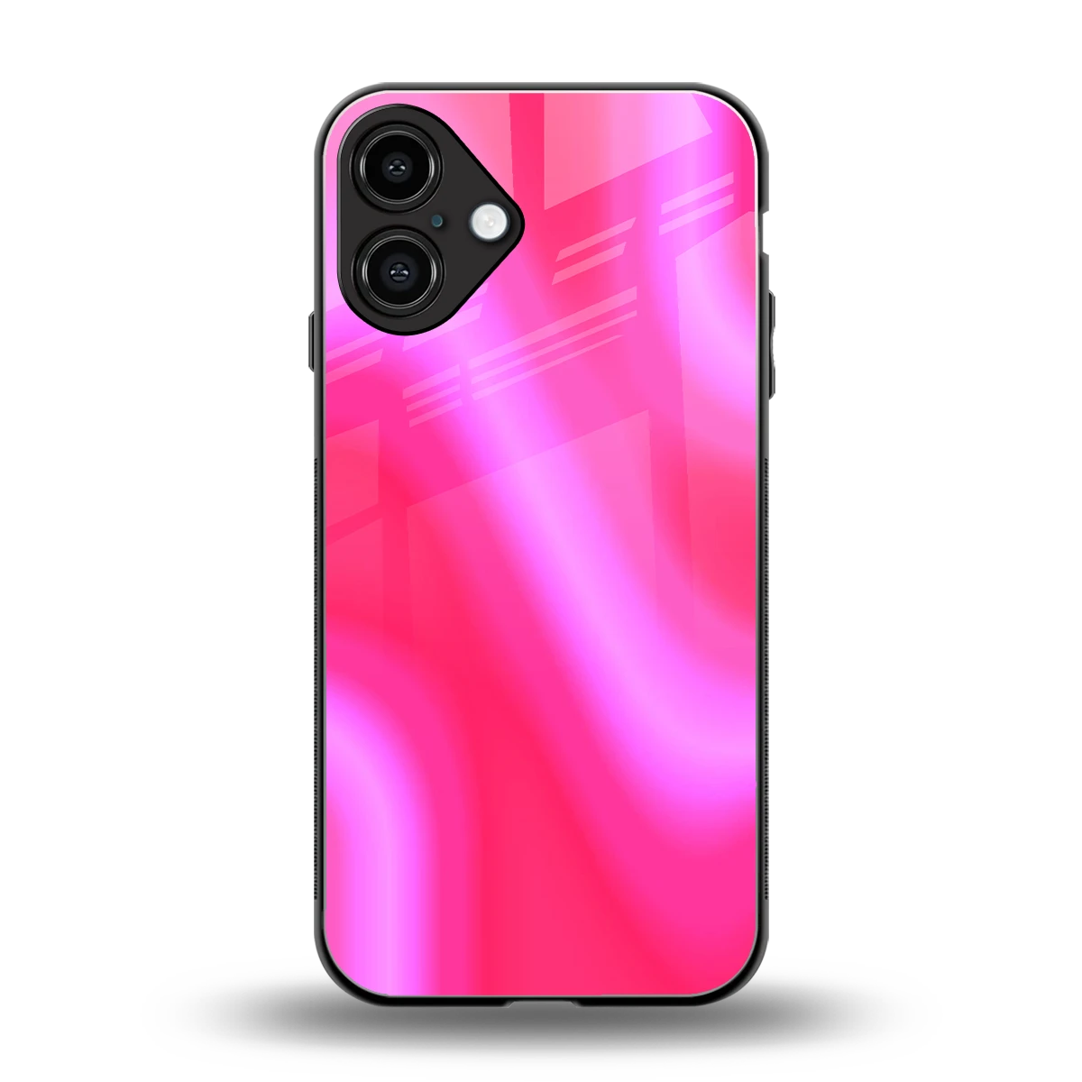 Blush Flow back phone cover | glass case for iphone 16 plus