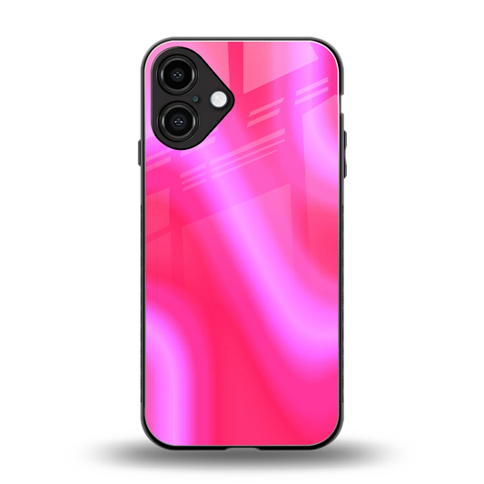 Blush Flow back phone cover | glass case for iphone 16 plus