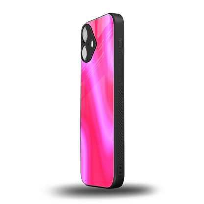 Blush Flow iphone 16 plus mobile cover | shockproof glass phone case