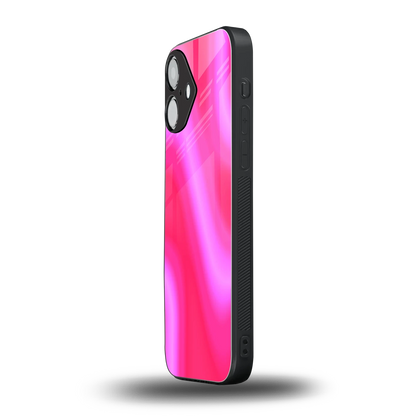 Blush Flow iPhone 16 mobile cover | shockproof glass phone case