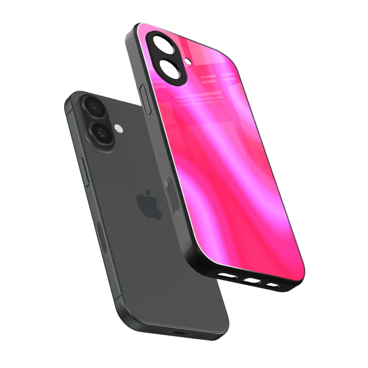 Blush Flow sleek iphone 17 cover with tempered glass back and TPU edges