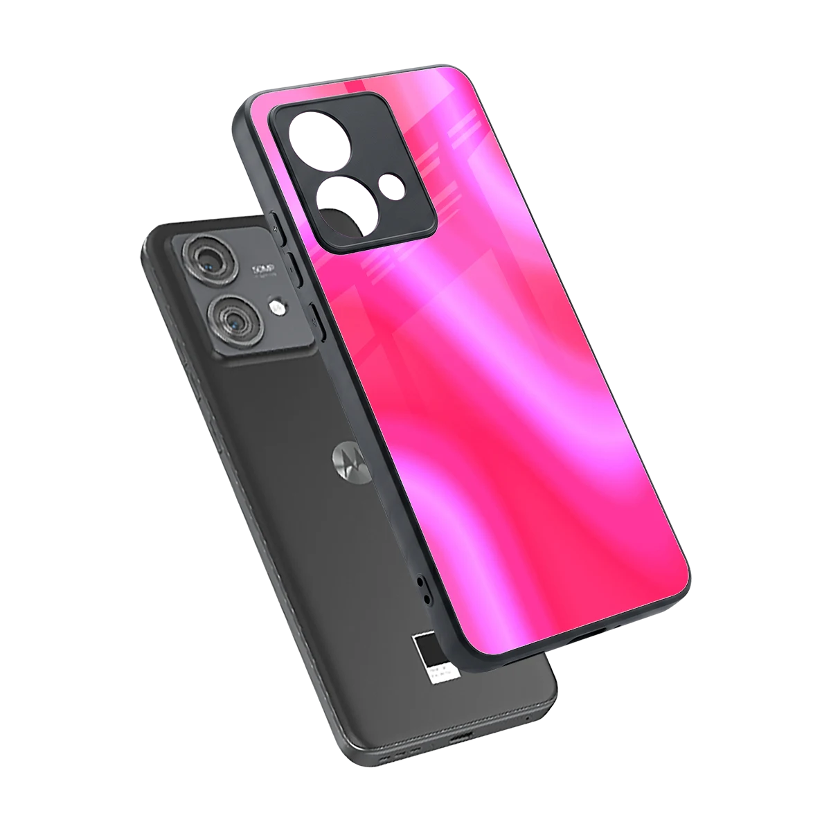 Blush Flow sleek motorola edge 40 neo 5g cover with tempered glass back and TPU edges