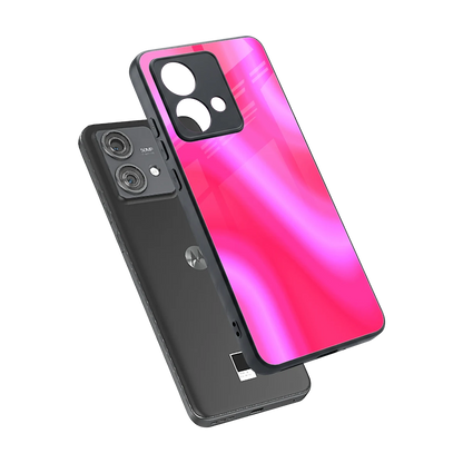 Blush Flow sleek motorola edge 40 neo 5g cover with tempered glass back and TPU edges