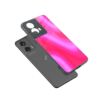 Blush Flow sleek motorola edge 50 fusion cover with tempered glass back and TPU edges