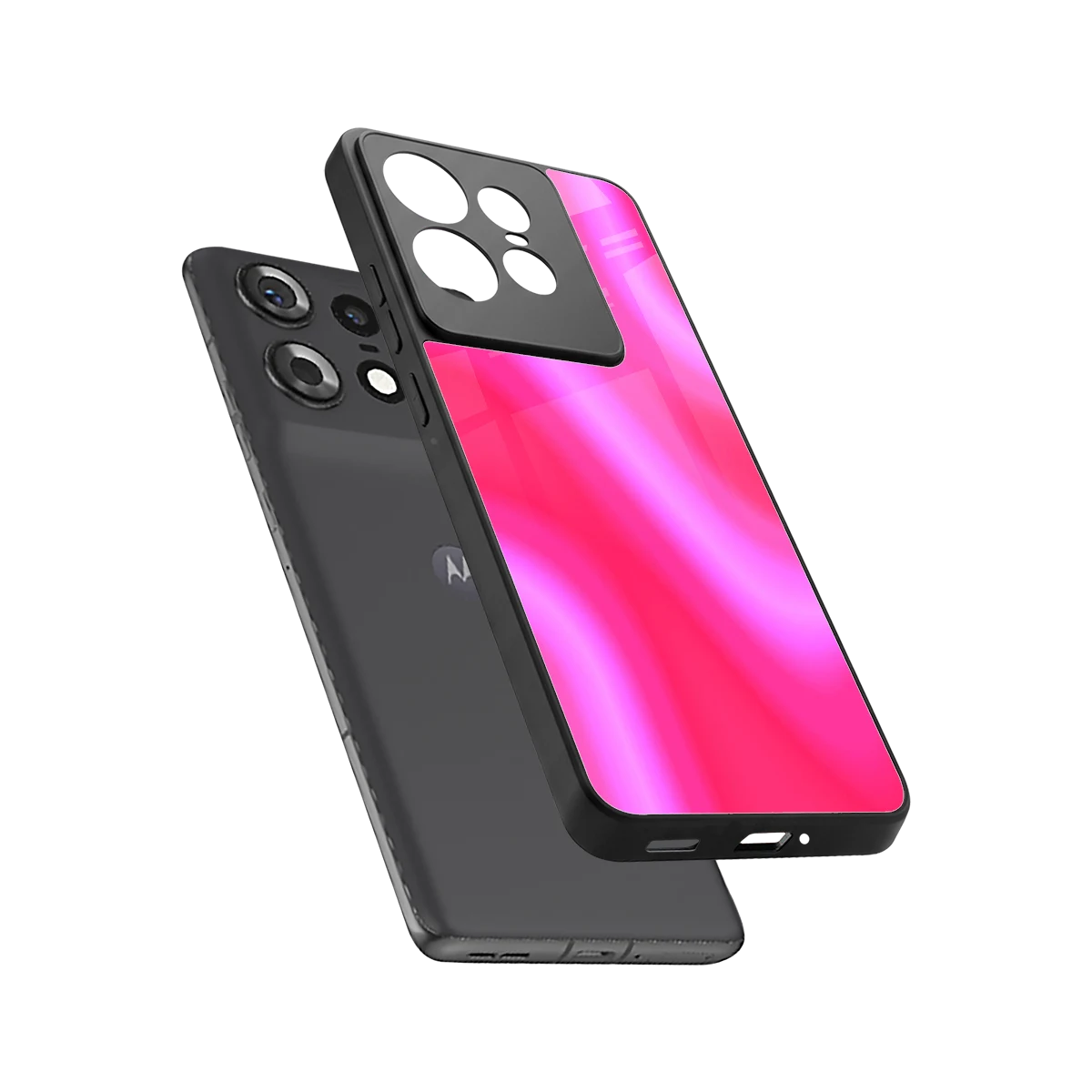 Blush Flow sleek motorola edge 50 pro cover with tempered glass back and TPU edges