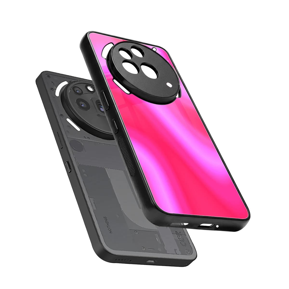Blush Flow sleek nothing phone 3a pro cover with tempered glass back and TPU edges