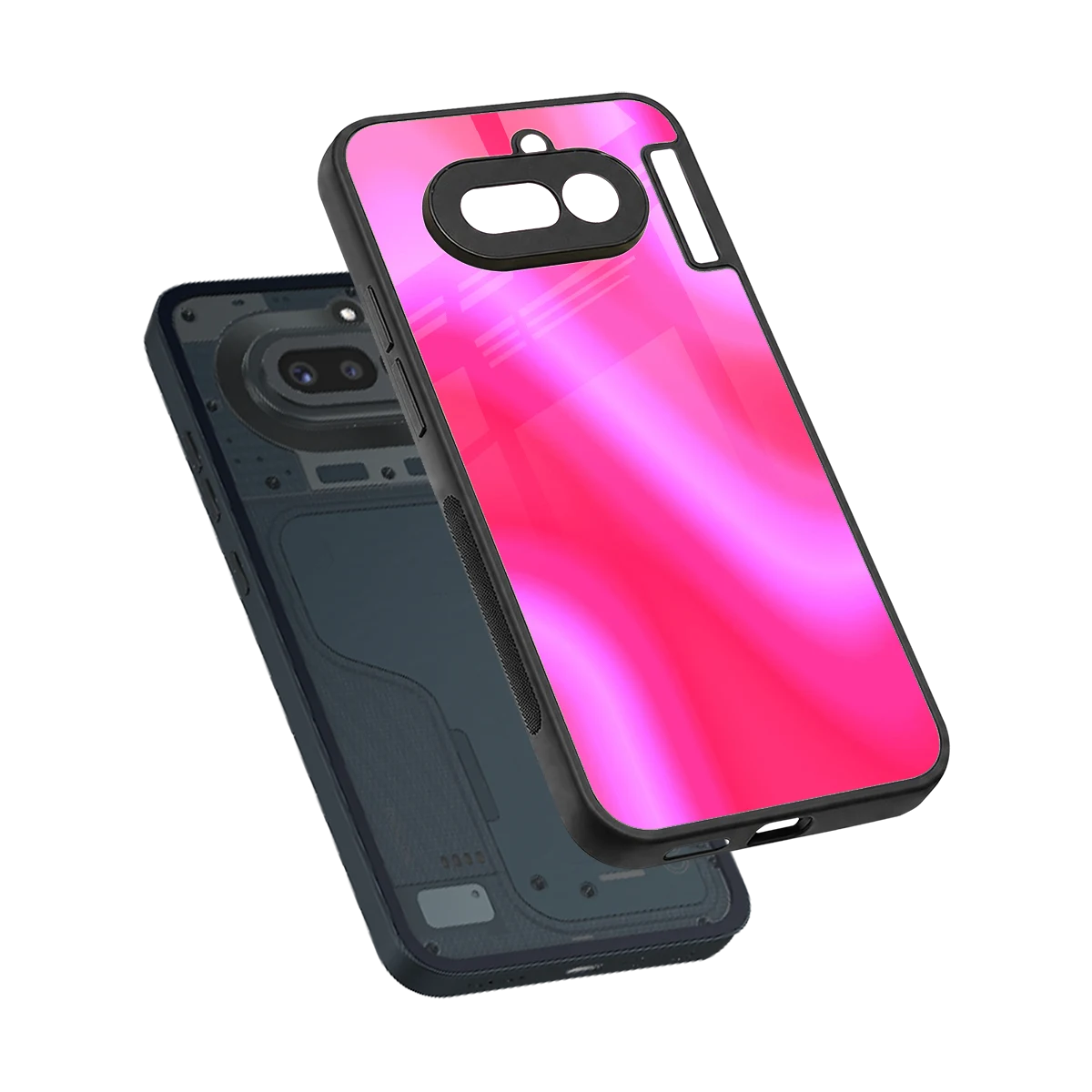 Blush Flow sleek nothing phone 4a cover with tempered glass back and TPU edges