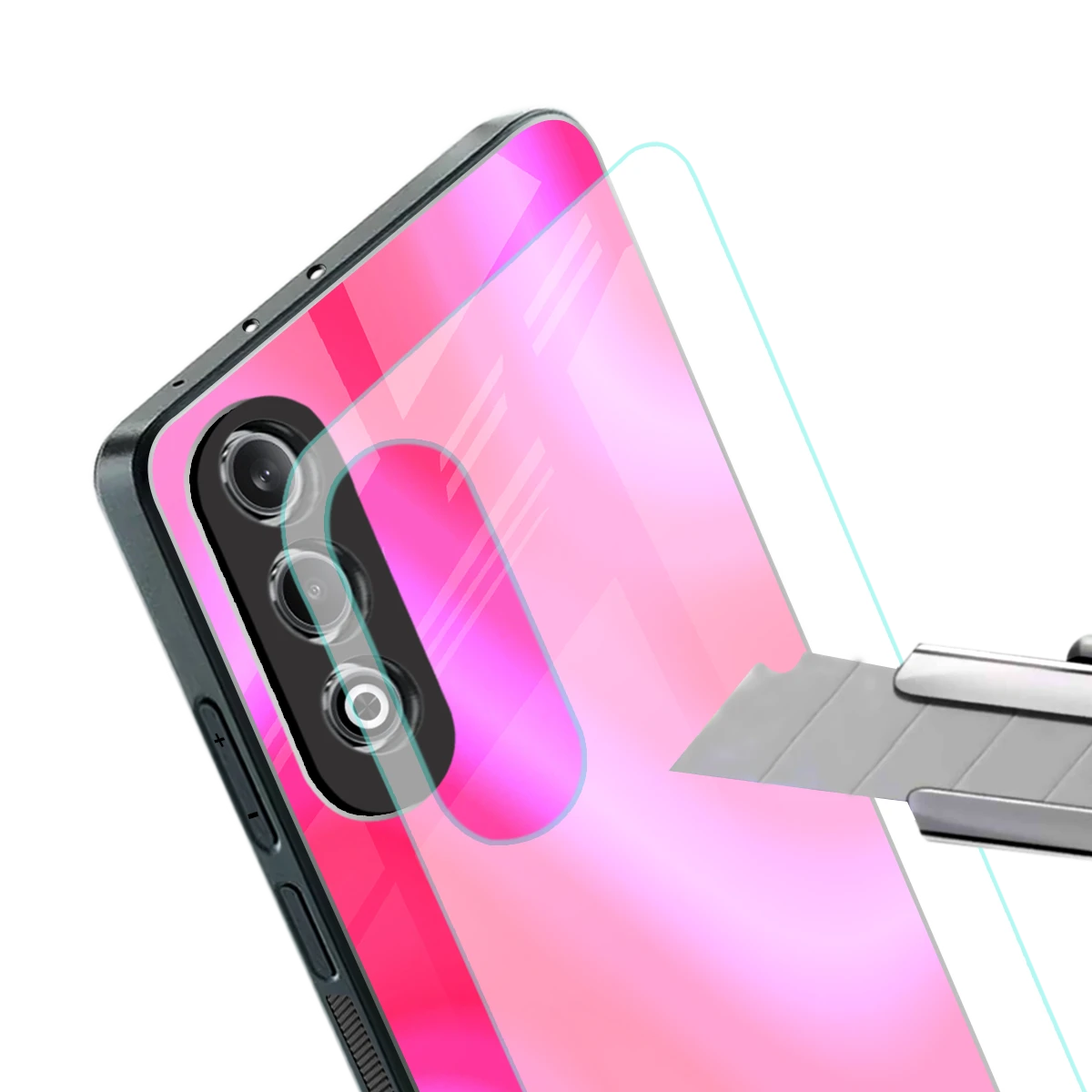 Blush Flow stylish phone case for oneplus nord ce 4 | glossy glass and slim fit