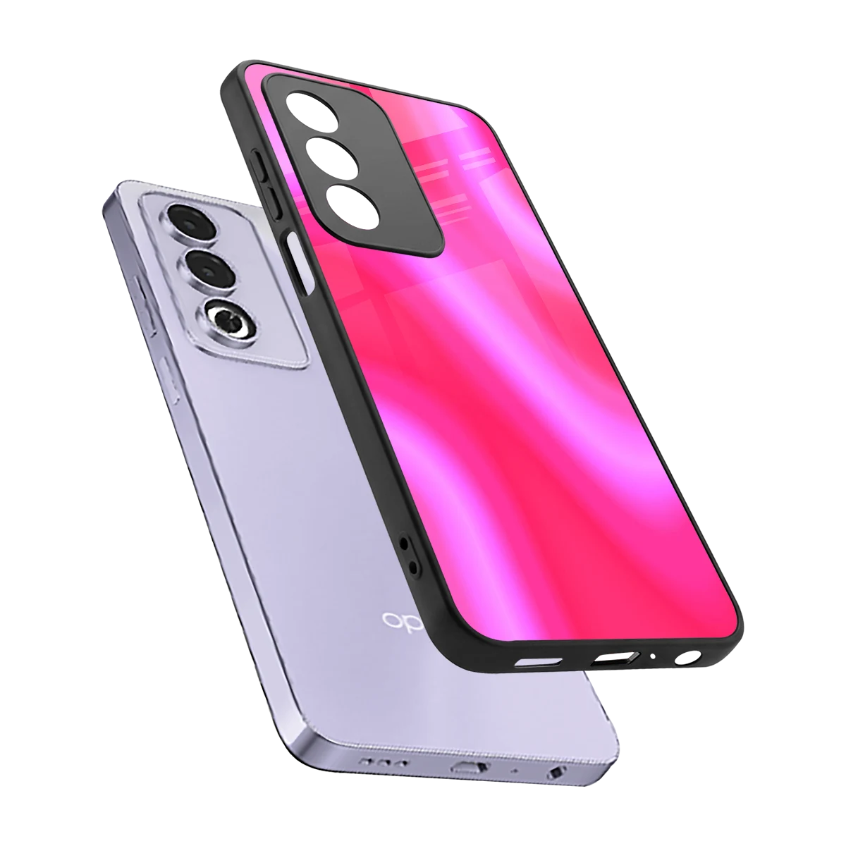 Blush Flow sleek oppo a3 pro cover with tempered glass back and TPU edges