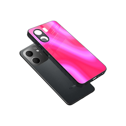 Blush Flow sleek oppo a5x 5g cover with tempered glass back and TPU edges