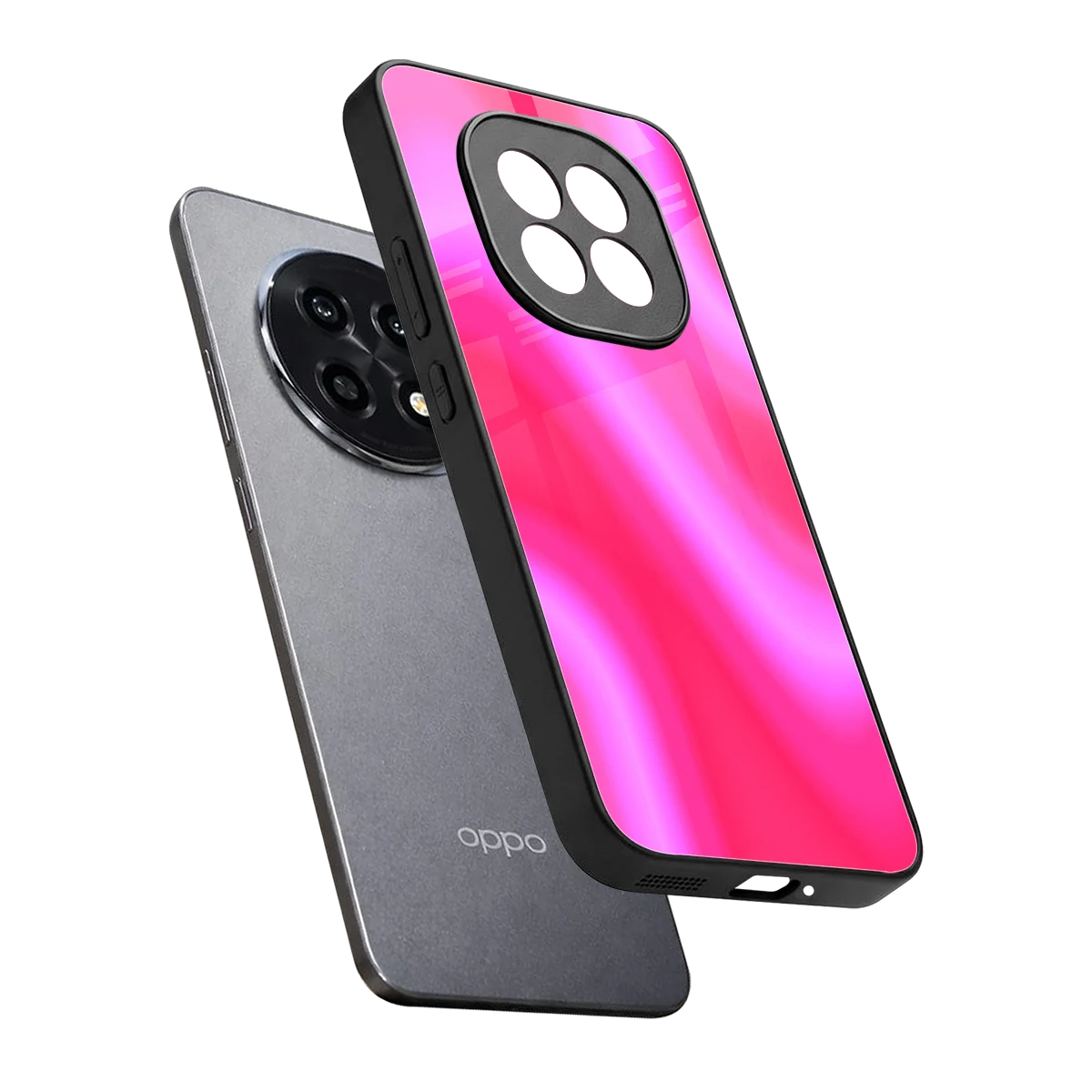 Blush Flow sleek oppo f29 pro 5g cover with tempered glass back and TPU edges