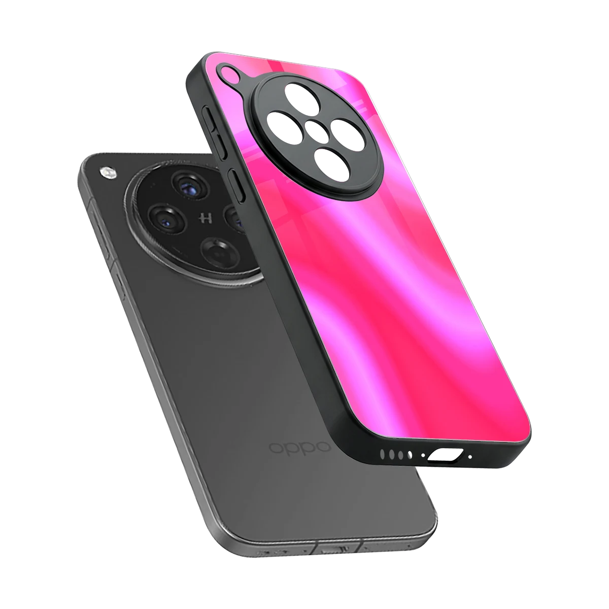Blush Flow sleek oppo find x8 cover with tempered glass back and TPU edges