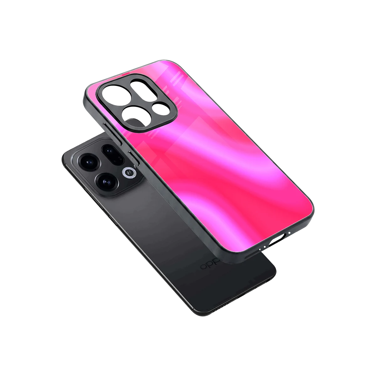 Blush Flow sleek oppo find x9 cover with tempered glass back and TPU edges