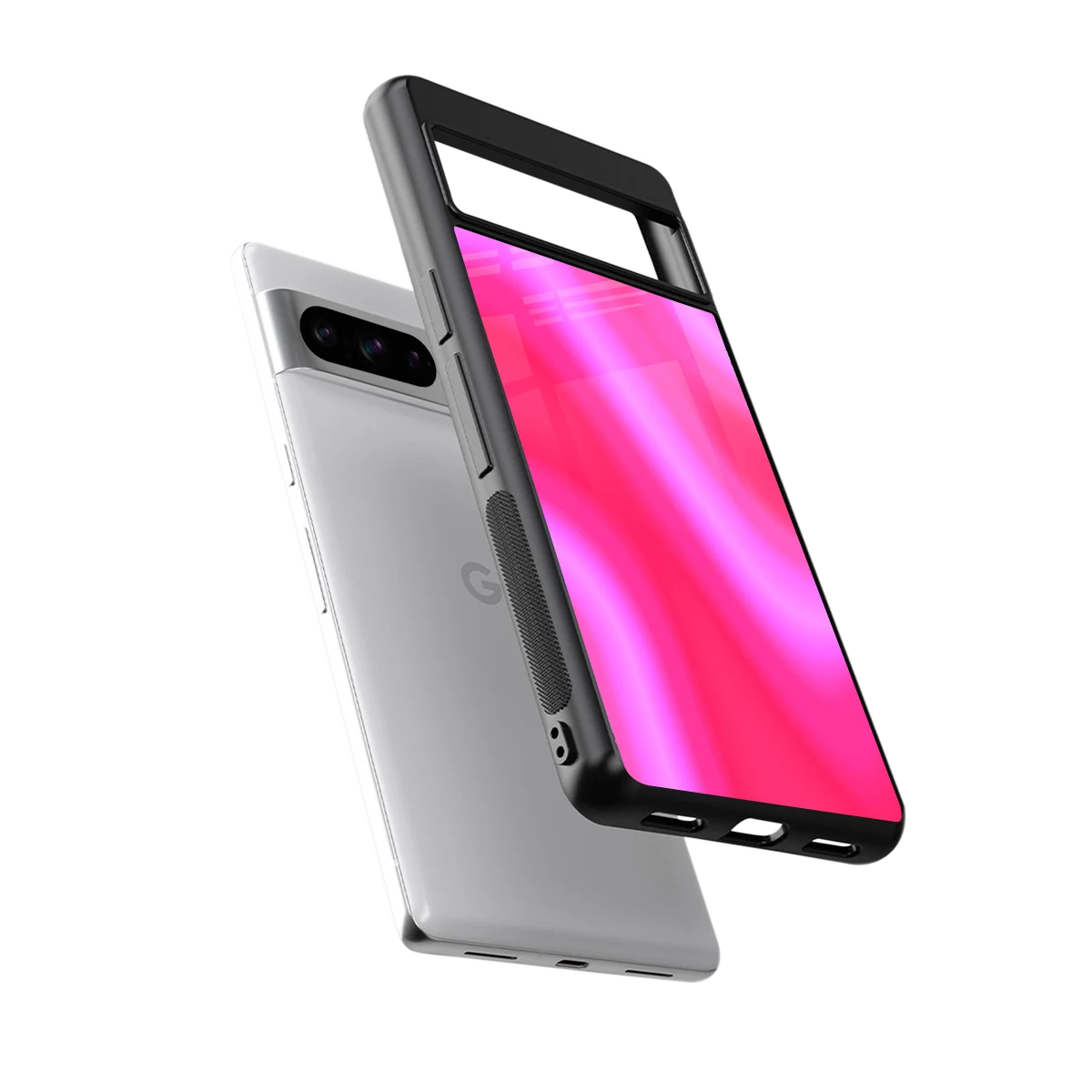 Blush Flow sleek google pixel 8 pro cover with tempered glass back and TPU edges