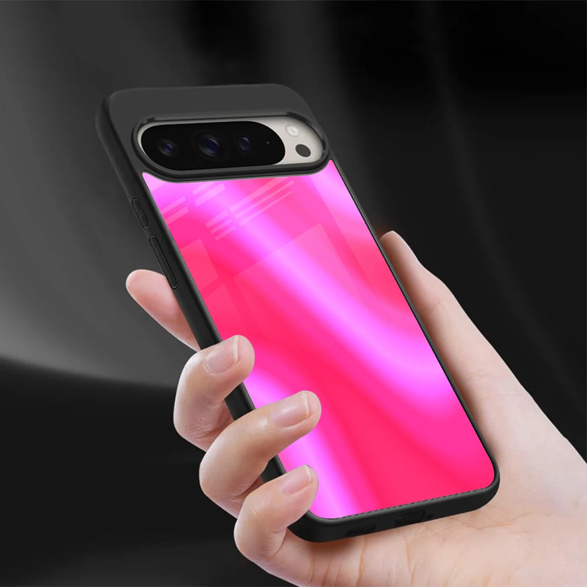 Blush Flow sleek google pixel 9 pro cover with tempered glass back and TPU edges