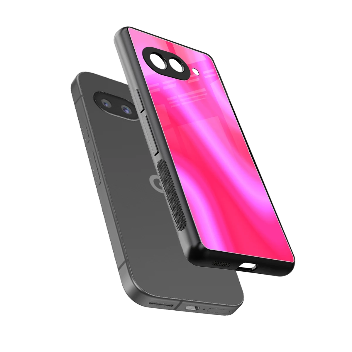 Blush Flow sleek google pixel 10a cover with tempered glass back and TPU edges