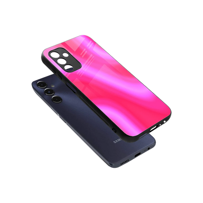 Blush Flow sleek samsung galaxy m14 5g cover with tempered glass back and TPU edges