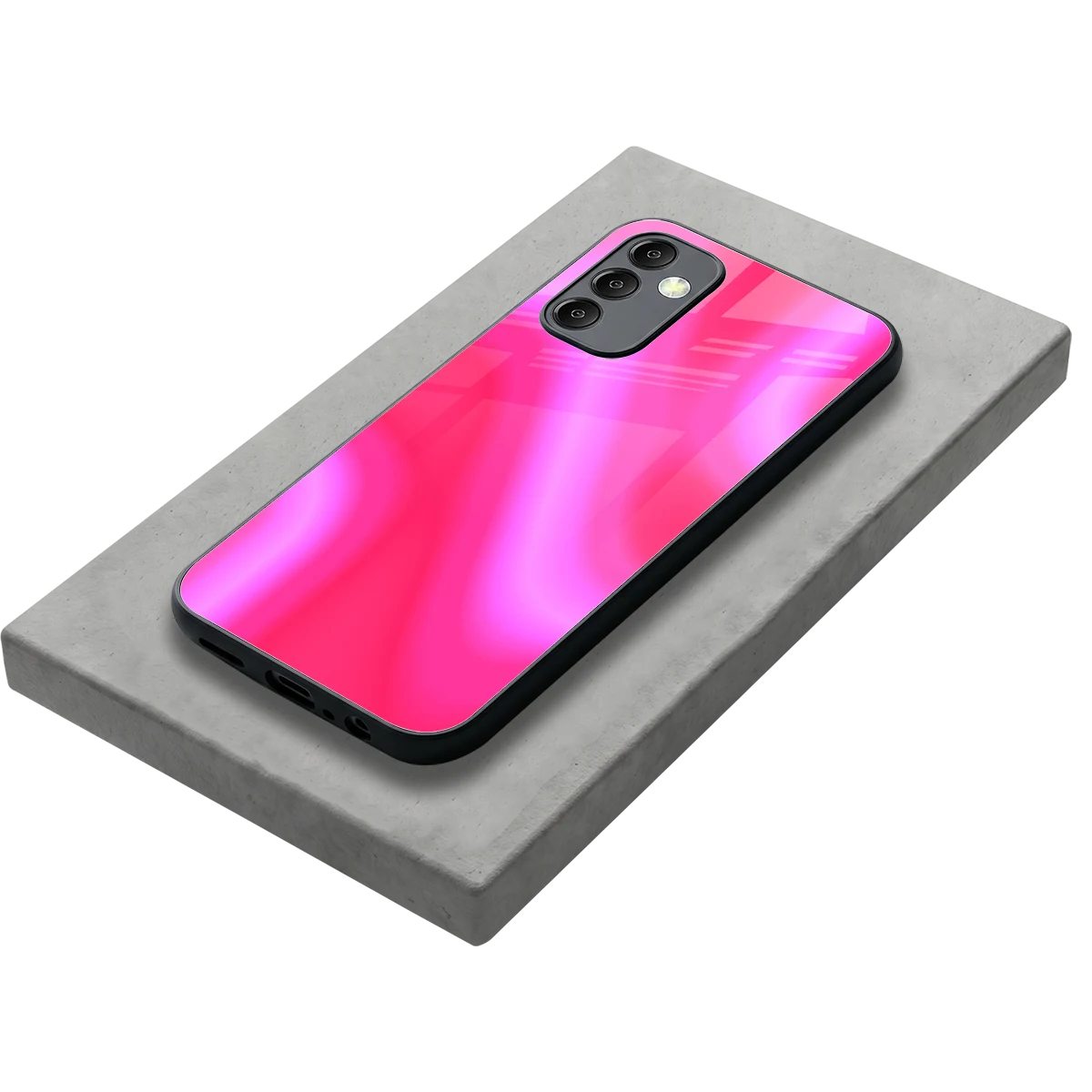 Blush Flow stylish phone case for samsung galaxy m14 5g | glossy glass and slim fit