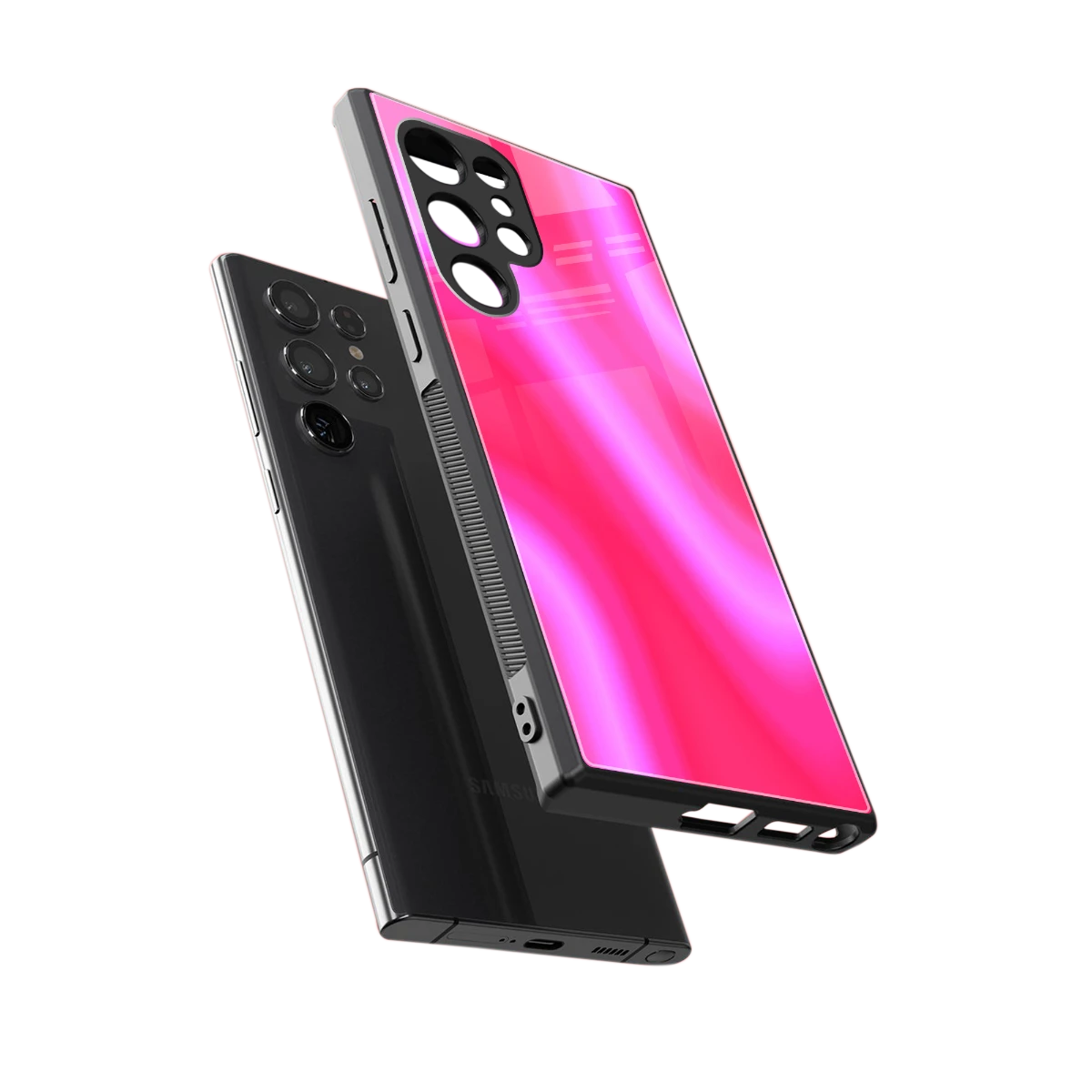 Blush Flow sleek samsung galaxy s23 ultra cover with tempered glass back and TPU edges