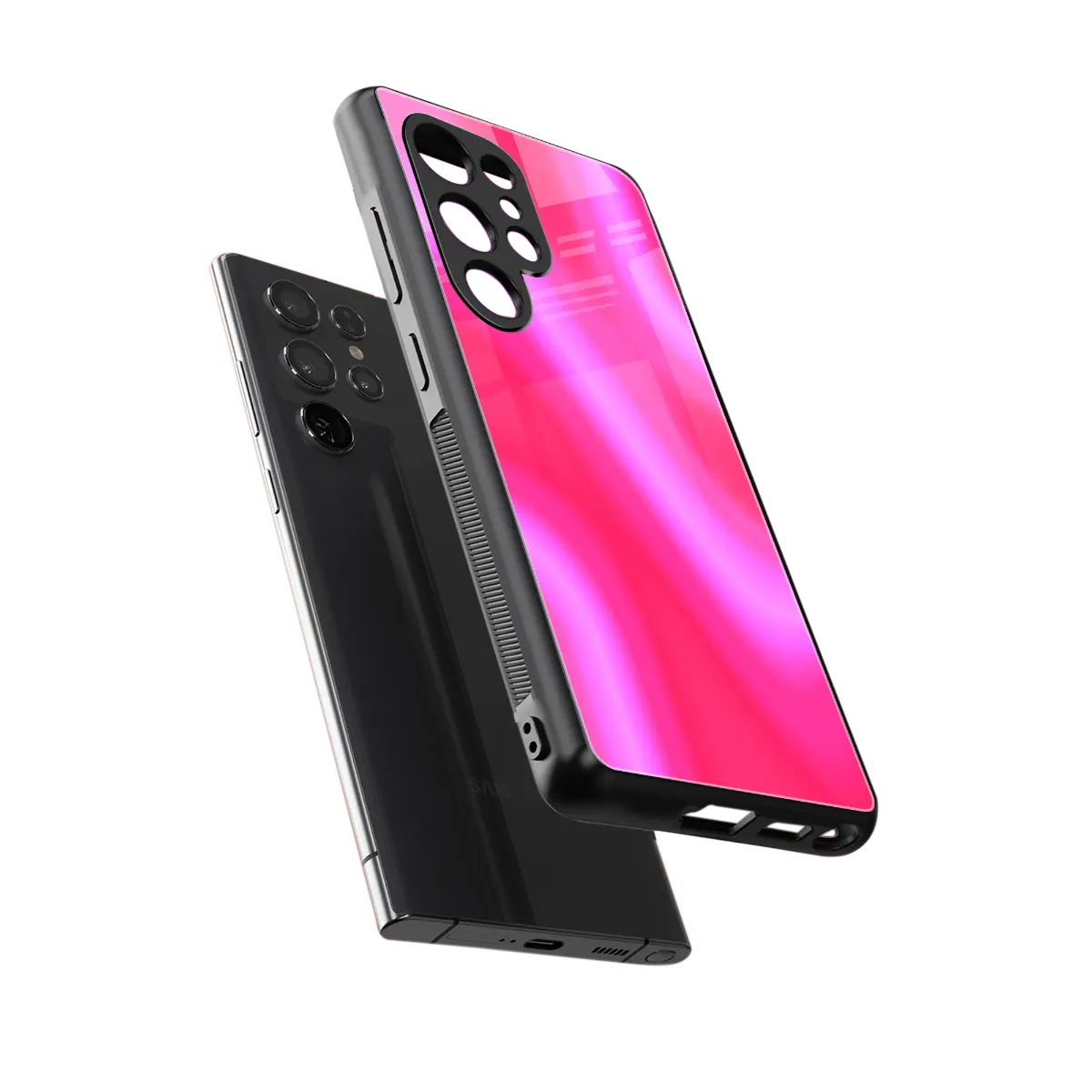 Blush Flow sleek samsung galaxy s25 ultra cover with tempered glass back and TPU edges