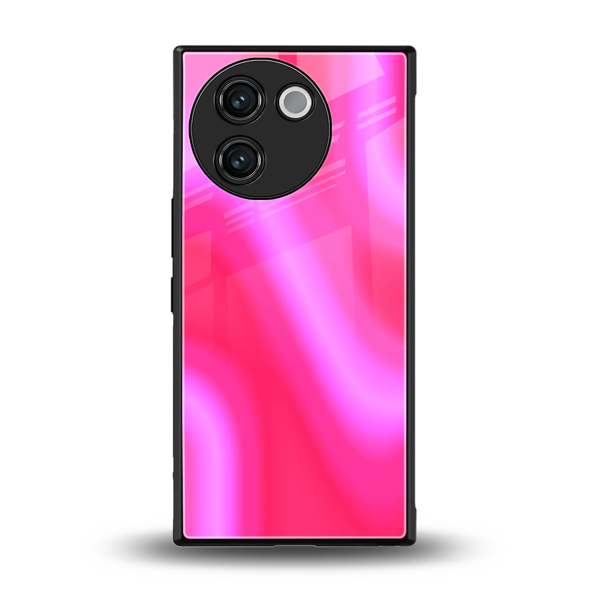 Blush Flow back phone cover | glass case for vivo v30e