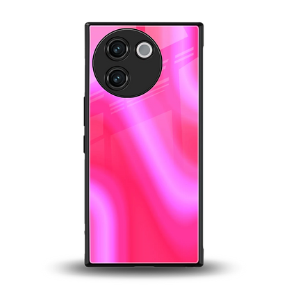 Blush Flow back phone cover | glass case for vivo v30e