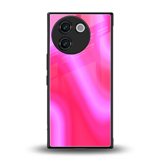 Blush Flow back phone cover | glass case for vivo v30e