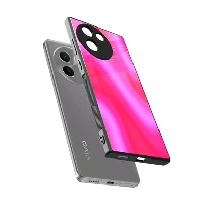 Blush Flow sleek vivo v30e cover with tempered glass back and TPU edges