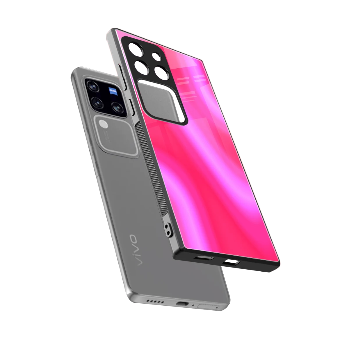 Blush Flow sleekvivo v30 pro cover with tempered glass back and TPU edges
