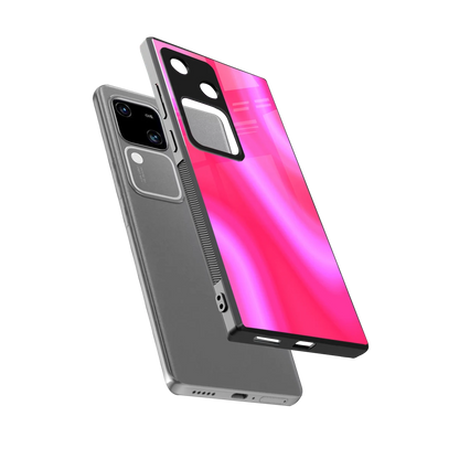 Blush Flow sleek vivo v30 cover with tempered glass back and TPU edges