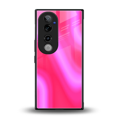Blush Flow back phone cover | glass case for vivo v40 pro