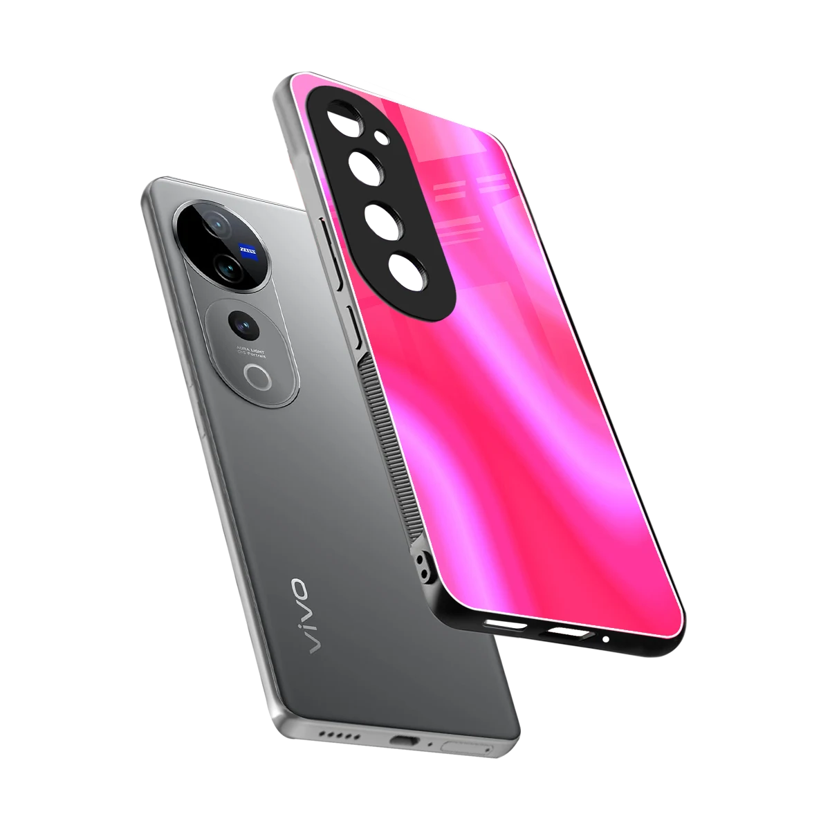 Blush Flow sleek vivo v40 pro cover with tempered glass back and TPU edges
