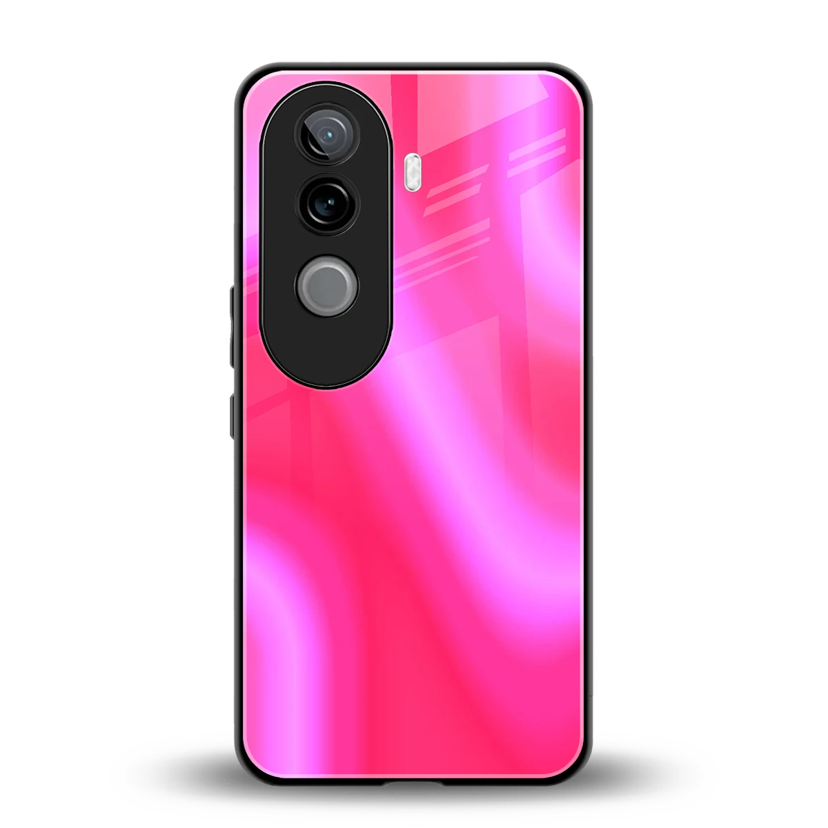 Blush Flow back phone cover | glass case for vivo v40e